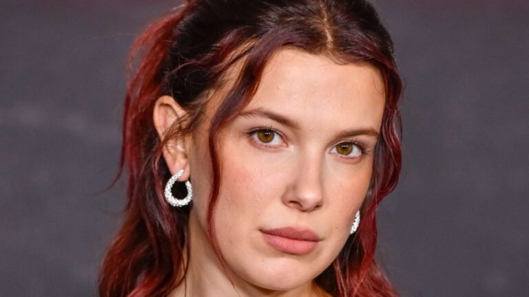 Millie Bobby Brown Rocks Radiant Red Mini for Latest Florence by Mills Product Launch