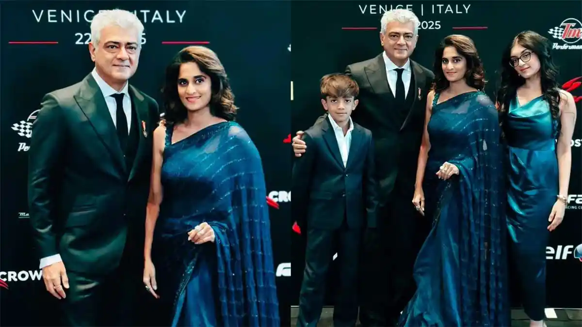 Viral Pic: Ajith Kumar Poses with Family in Venice After Winning Gentleman Driver of the Year 2025 Viral Pic: Ajith Kumar Poses with Family in Venice After Winning Gentleman Driver of the Year 2025