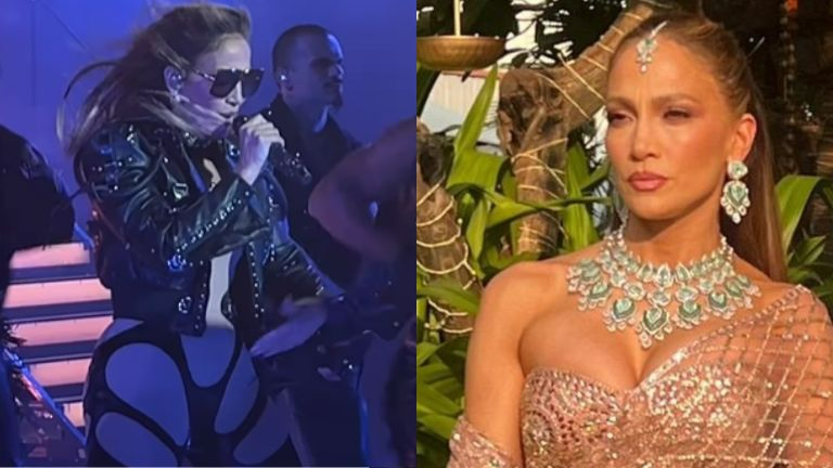 Jennifer Lopez Dazzles In Manish Malhotra Sari At Netra Mantena-Vamsi Gadiraju Wedding- Watch