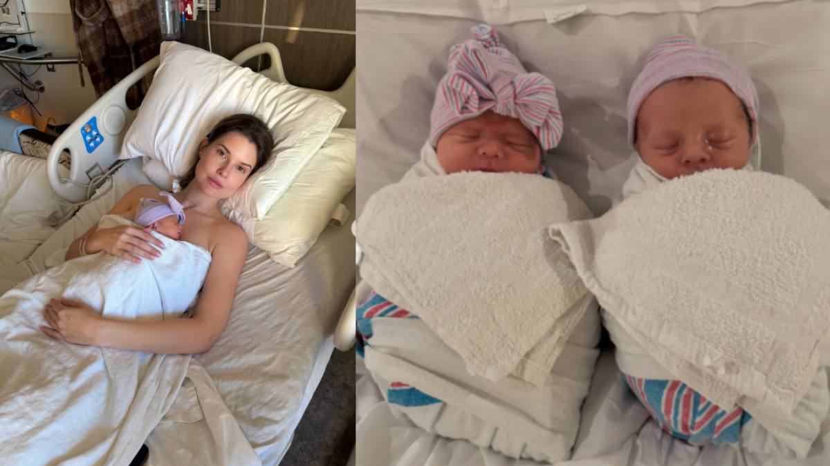 Amanda Cerny Introduces Her Newborn Twins to the World