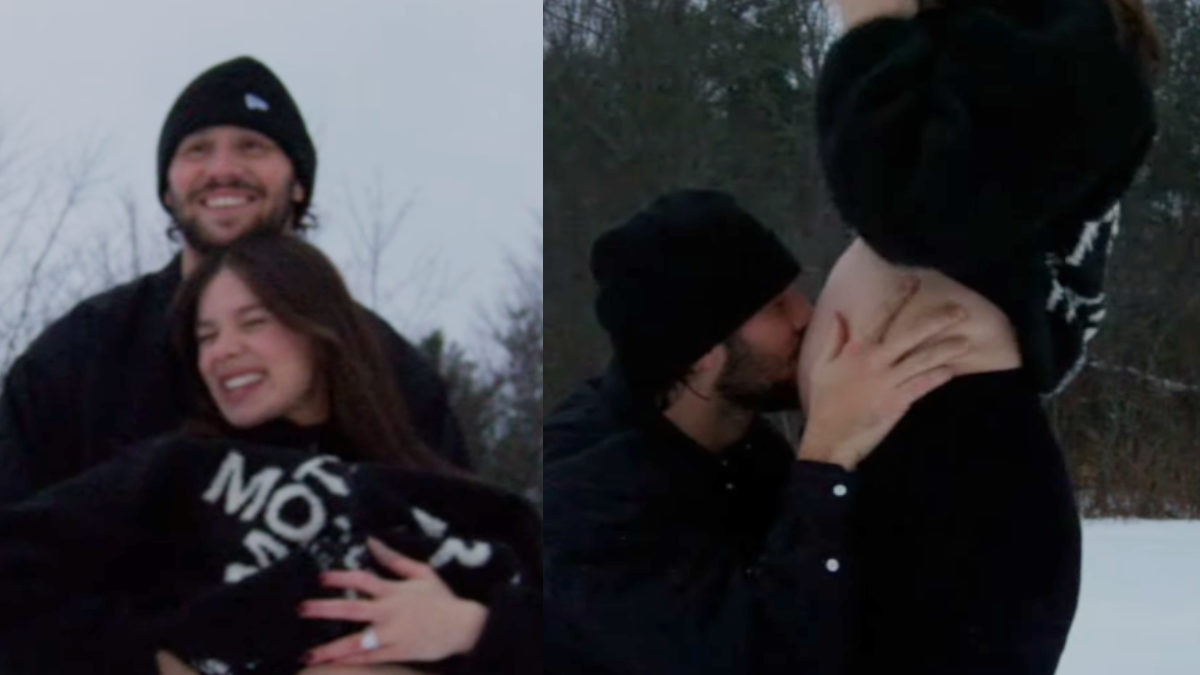 Hailee Steinfeld Reveals Pregnancy in Snowy Video With Husband Josh Allen