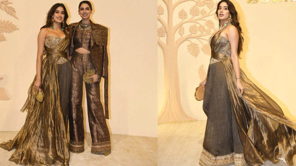 Janhvi Kapoor and Khushi Kapoor Turn Heads With Festive Glam in Matching Looks at Swadesh event