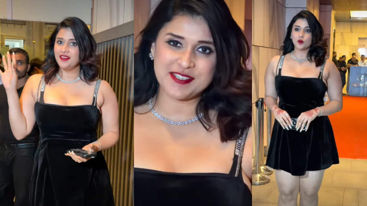 Mannara Chopra’s Black Dress is the Perfect Holiday Outfit
