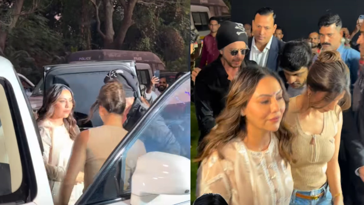Shah Rukh Khan Shields Gauri Khan and Suhana Khan as Bollywood Parents Take Over Annual Day