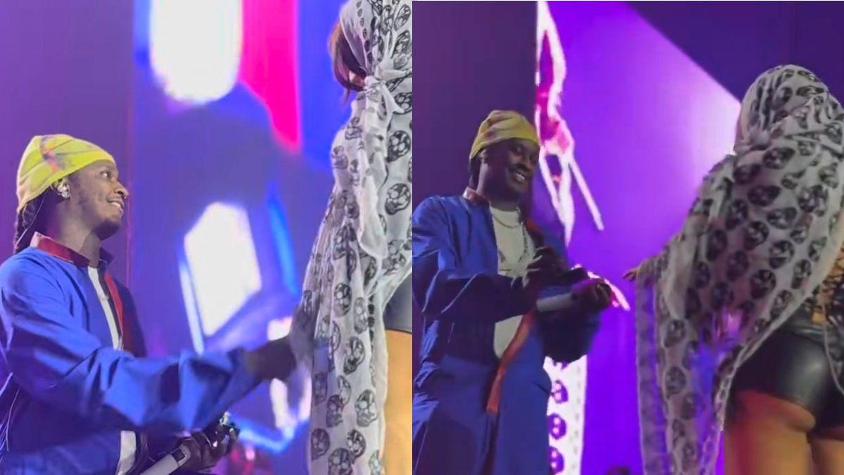Young Thug proposes Mariah The Scientist on-stage at Benefit Concert in Atlanta
