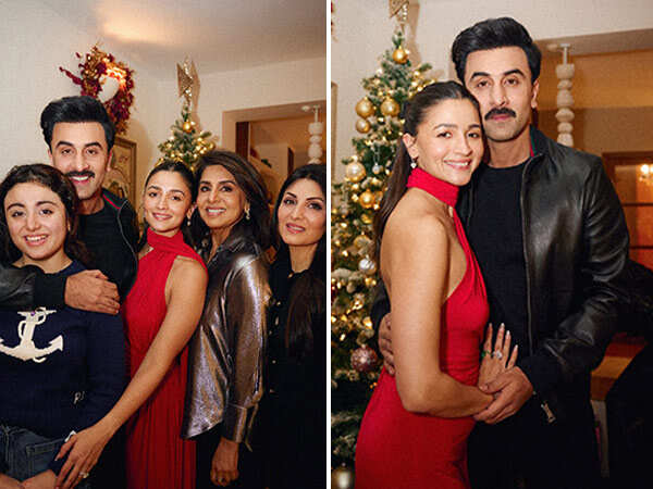 PHOTOS: Alia Bhatt Celebrates Christmas With Ranbir Kapoor Raha Neetu Kapoor and Family