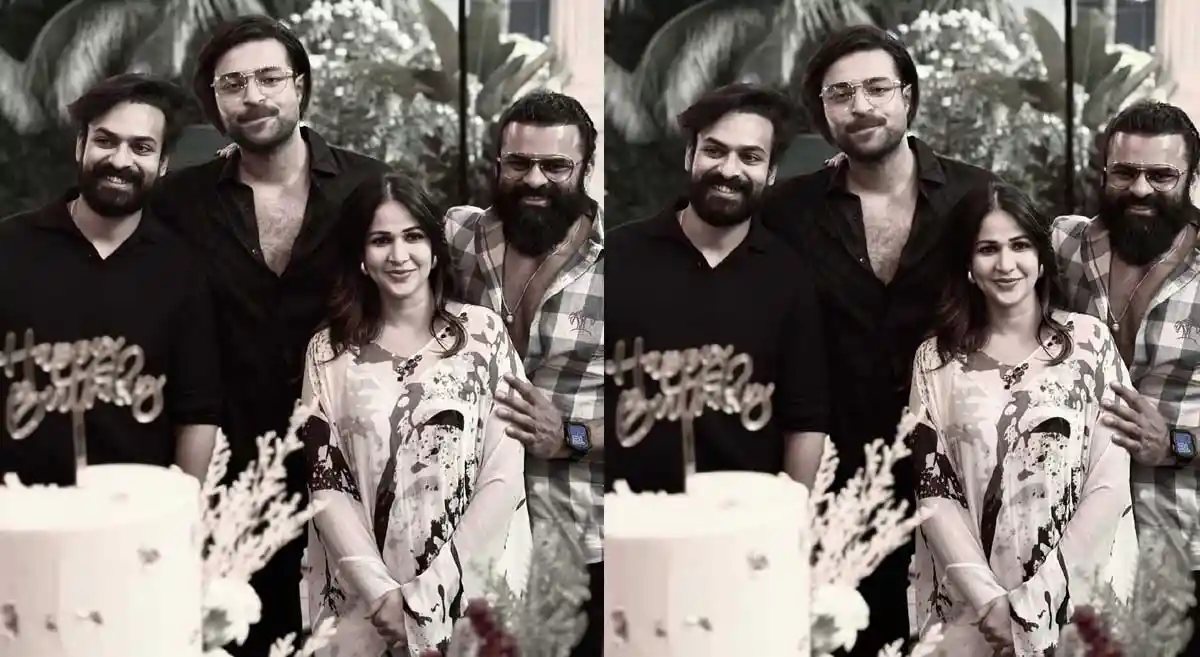 Photo Moment: Sai Dharam Tej, Varun Tej, Lavanya Tripathi, & Vaisshnav Tej strike a cool pose Photo Moment: Sai Dharam Tej, Varun Tej, Lavanya Tripathi, & Vaisshnav Tej strike a cool pose