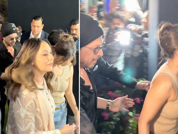 Shah Rukh Khan Turns Into a Protective Family Man As He Shields Suhana Khan and Gauri Khan From Crowd Shah Rukh Khan Turns Into a Protective Family Man As He Shields Suhana Khan and Gauri Khan From Crowd