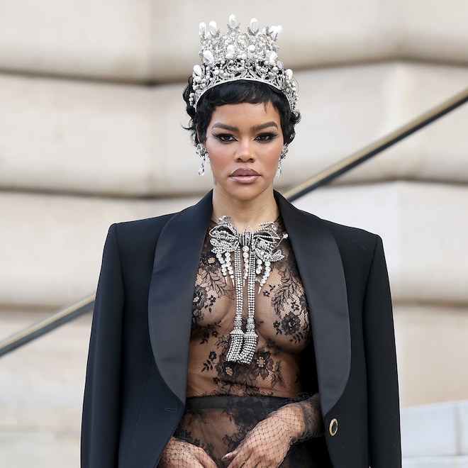 Teyana Taylor Wows in Sheer Black Lace Dress