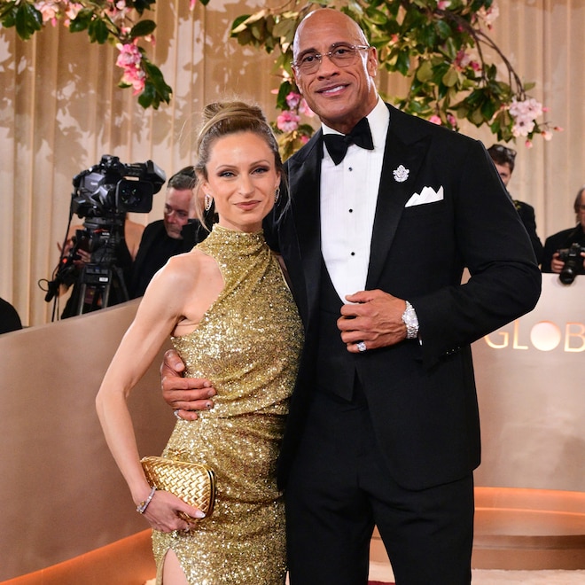 Dwayne Johnson, Lauren Hashian Have Rare Date Night at Golden Globes