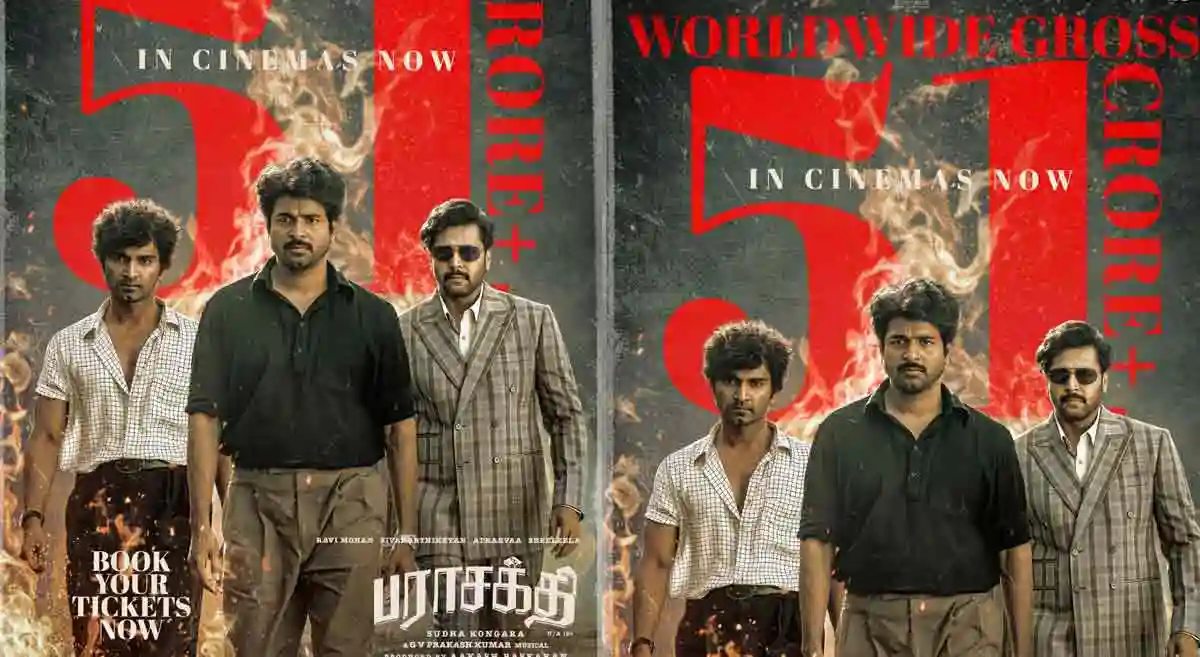 Parasakthi Crosses Rs. 50 Crore Mark at the Global Box Office