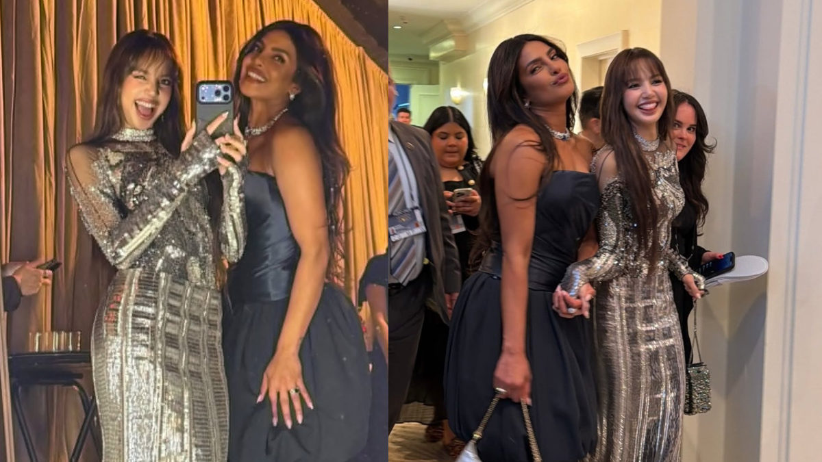 Priyanka Chopra and Lisa’s Playful Pouts and Mirror Selfies at Golden Globes Priyanka Chopra and Lisa’s Playful Pouts and Mirror Selfies at Golden Globes