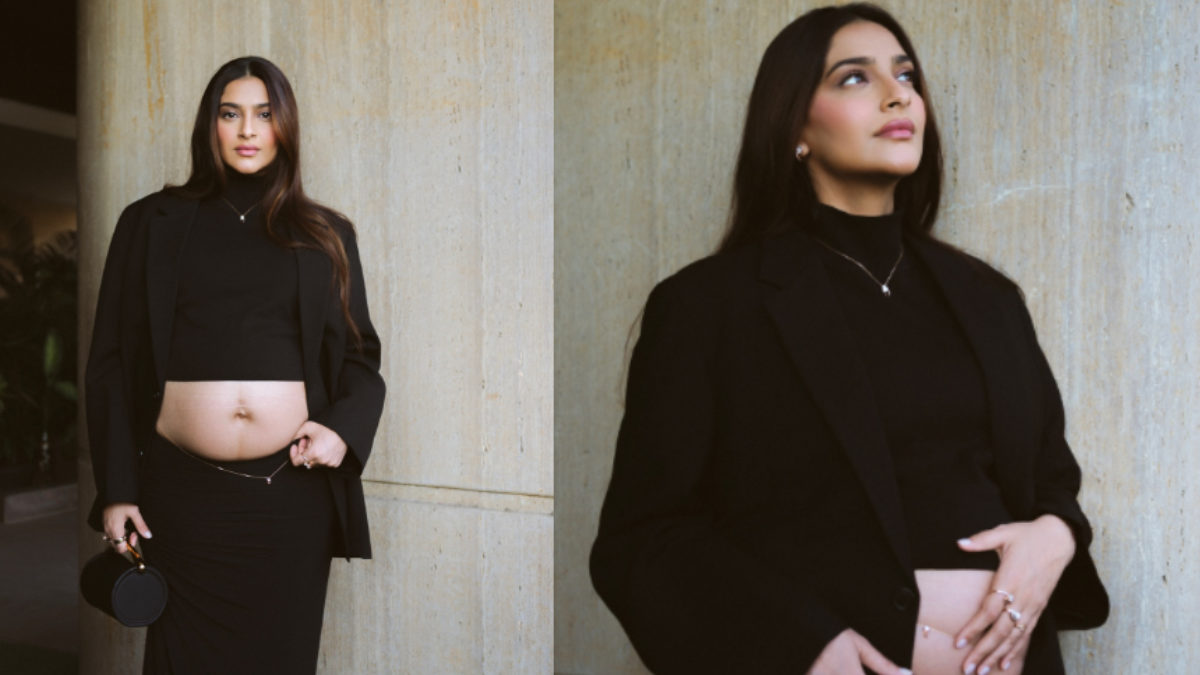 Sonam Kapoor Redefines Pregnancy Fashion Stuns In Black Outfit