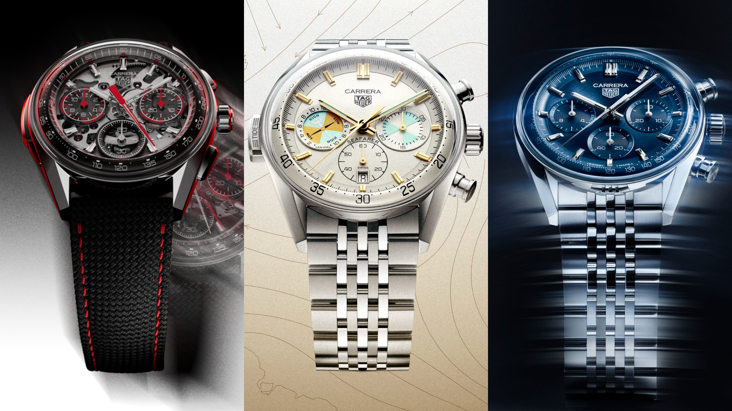 TAG Heuer Expands 2026 Carrera Collection With Glassbox Chronographs & Split-Seconds Models