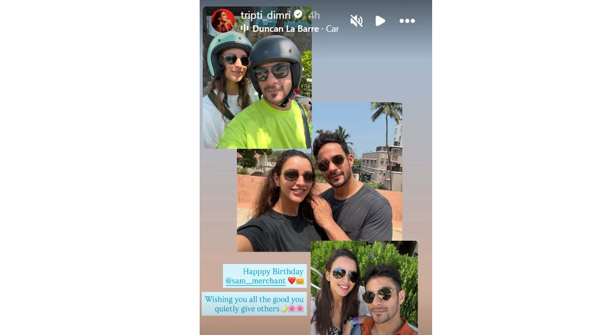 Triptii Dimri’s Sweet Birthday Wish for Sam Merchant Sparks Relationship Buzz