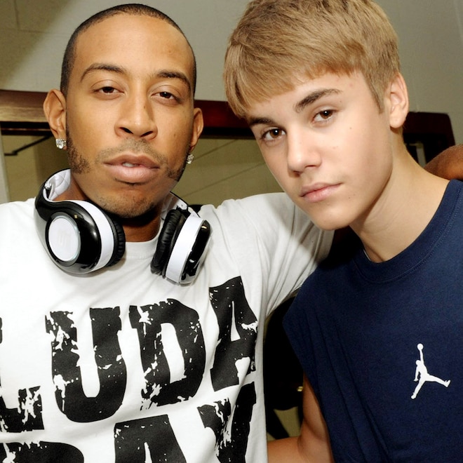 Justin Bieber Reunites With Ludacris at Super Bowl Party