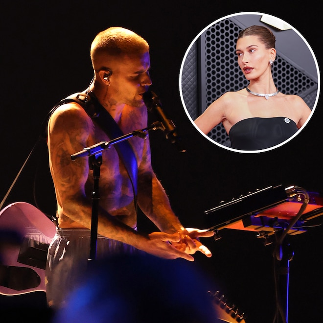 Hailey Bieber Is Like Baby, Whoa, Watching Shirtless Justin at Grammys