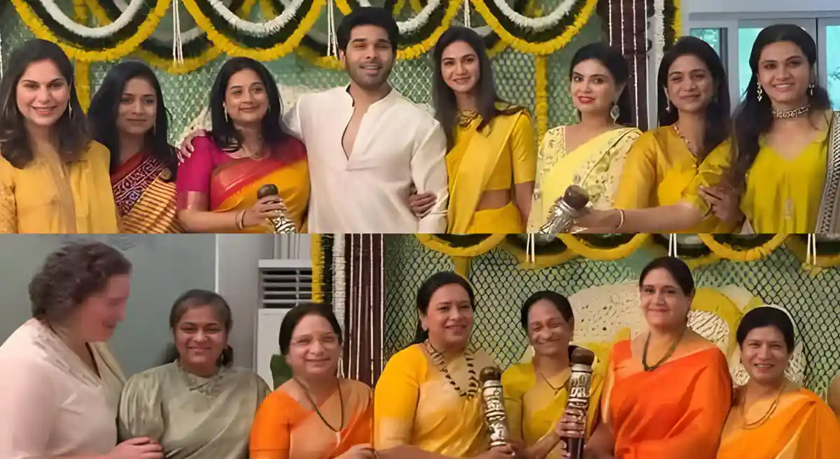 Pic Talk: Allu Sirish Wedding – Mega Family Women Surekha, Upasana and Anna Lezhneva Attend Pasupu Muhurtam