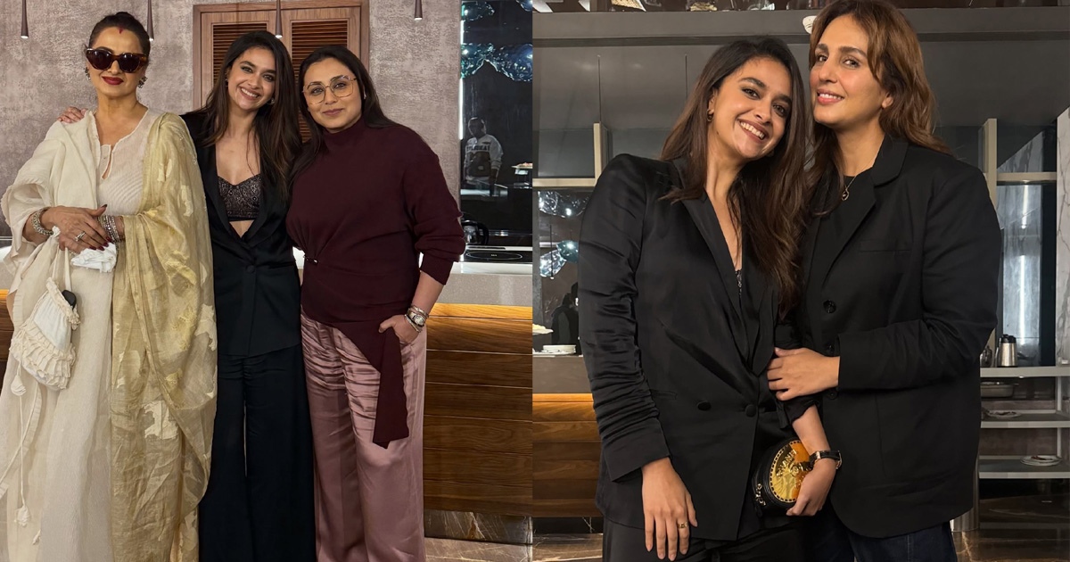 Photo Moment: Keerthy Suresh’s starry evening with Bollywood actresses Rekha & Rani Mukerji