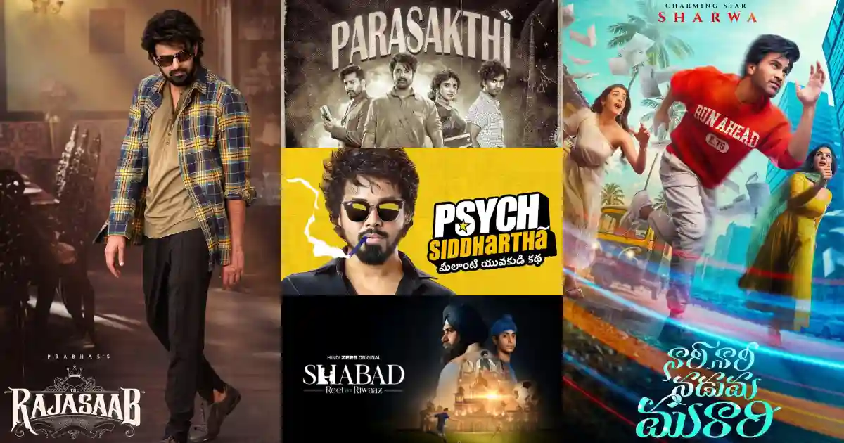 OTT Releases This Week: The Raja Saab, Nari Nari Naduma Murari, Parasakthi, Shabad and More Coming to Netflix, Prime Video, Jio Hotstar and Other Platforms