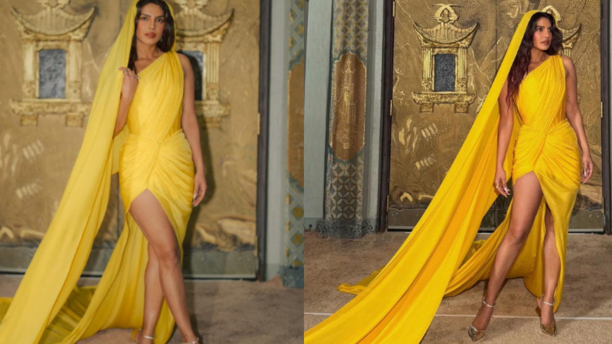 Priyanka Chopra Just Redefined Modern Ethnic Glam in Yellow Gown at The Bluff After-Party