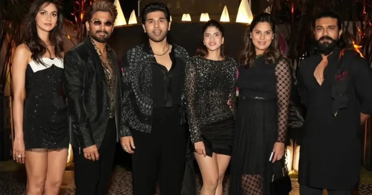 Photo Moment: Allu Arjun & Ram Charan steal the show at Allu Sirish’s pre-wedding party Photo Moment: Allu Arjun & Ram Charan steal the show at Allu Sirish’s pre-wedding party
