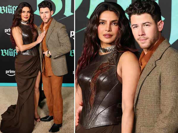 PHOTOS: Priyanka Chopra Jonas and Nick Jonas Lovey Dovey Moments From The Bluffs LA Premiere