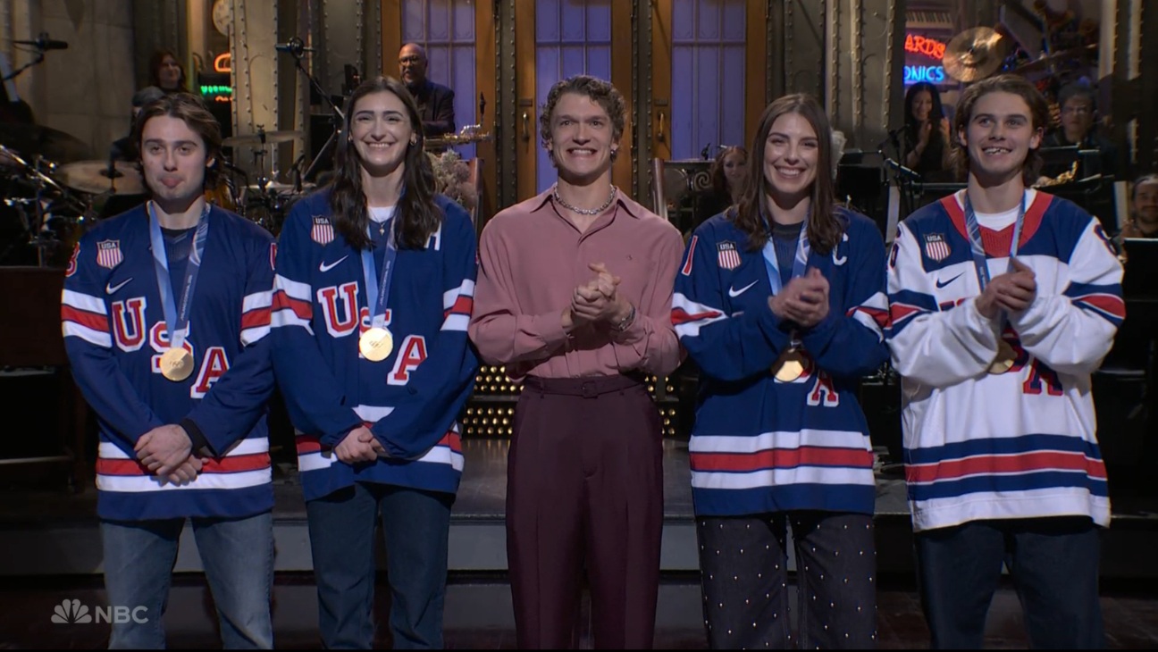 Connor Storrie Brings Out ‘Heated Rivalry’ Co-Star Hudson Williams in ‘SNL’ Debut