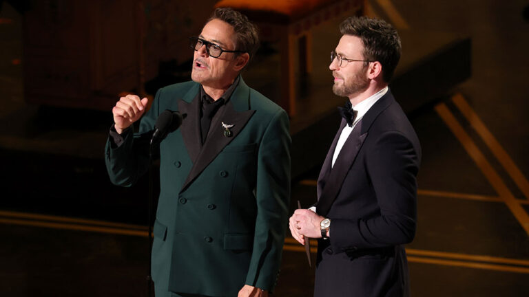 Robert Downey Jr. and Chris Evans Reunite to Celebrate ‘Avengers’ Anniversary at Oscars