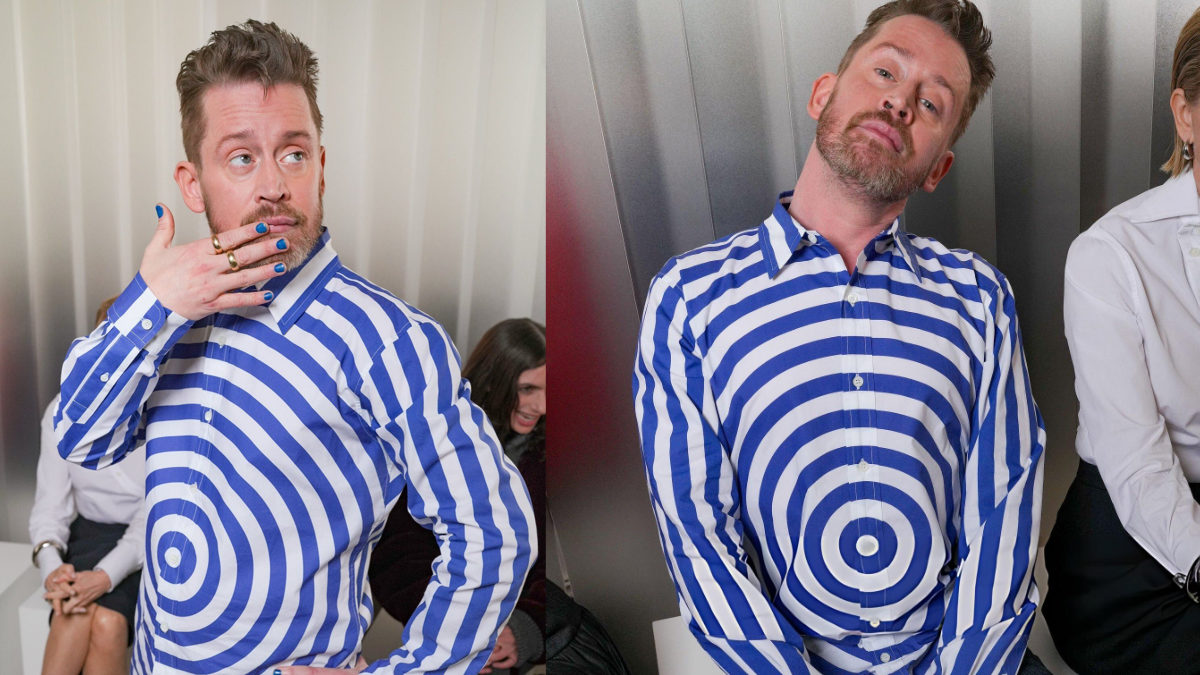 Macaulay Culkin Steals the Spotlight With Goofy Moments at Paris Fashion Week