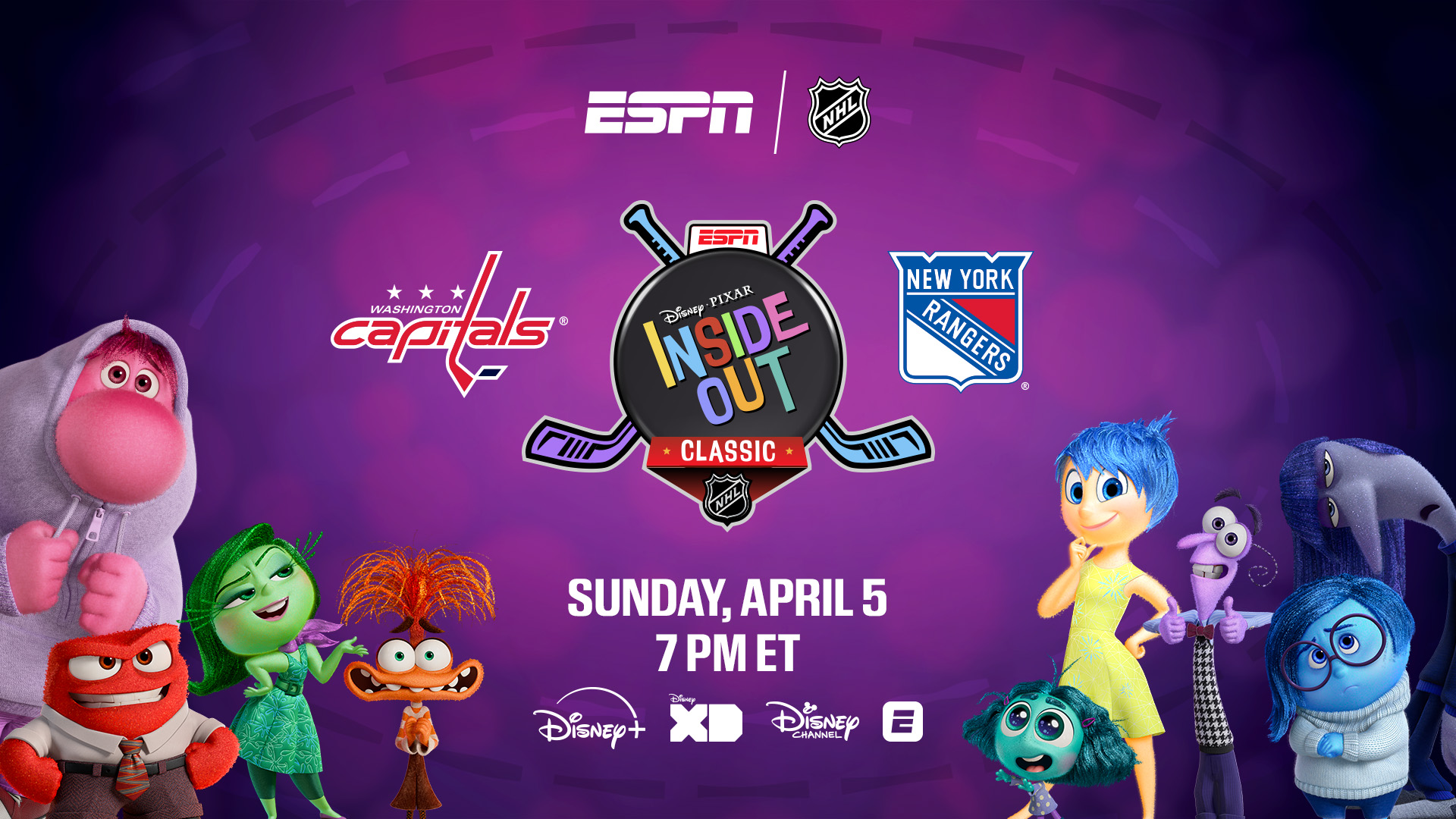 ‘Inside Out’ Characters Joining Animated NHL Players for Real-Time Game
