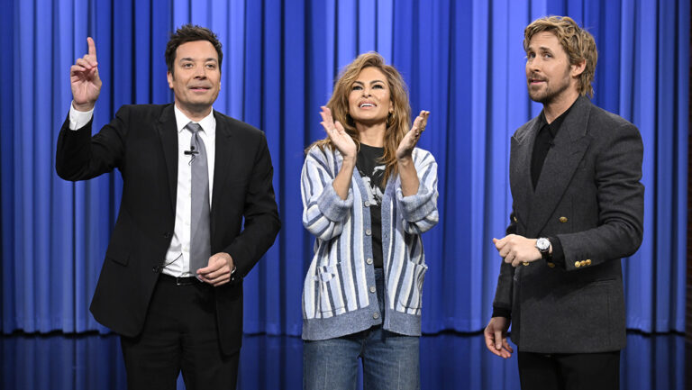 Ryan Gosling Surprises Eva Mendes With Birthday Serenade on ‘Tonight Show’ With Jimmy Fallon
