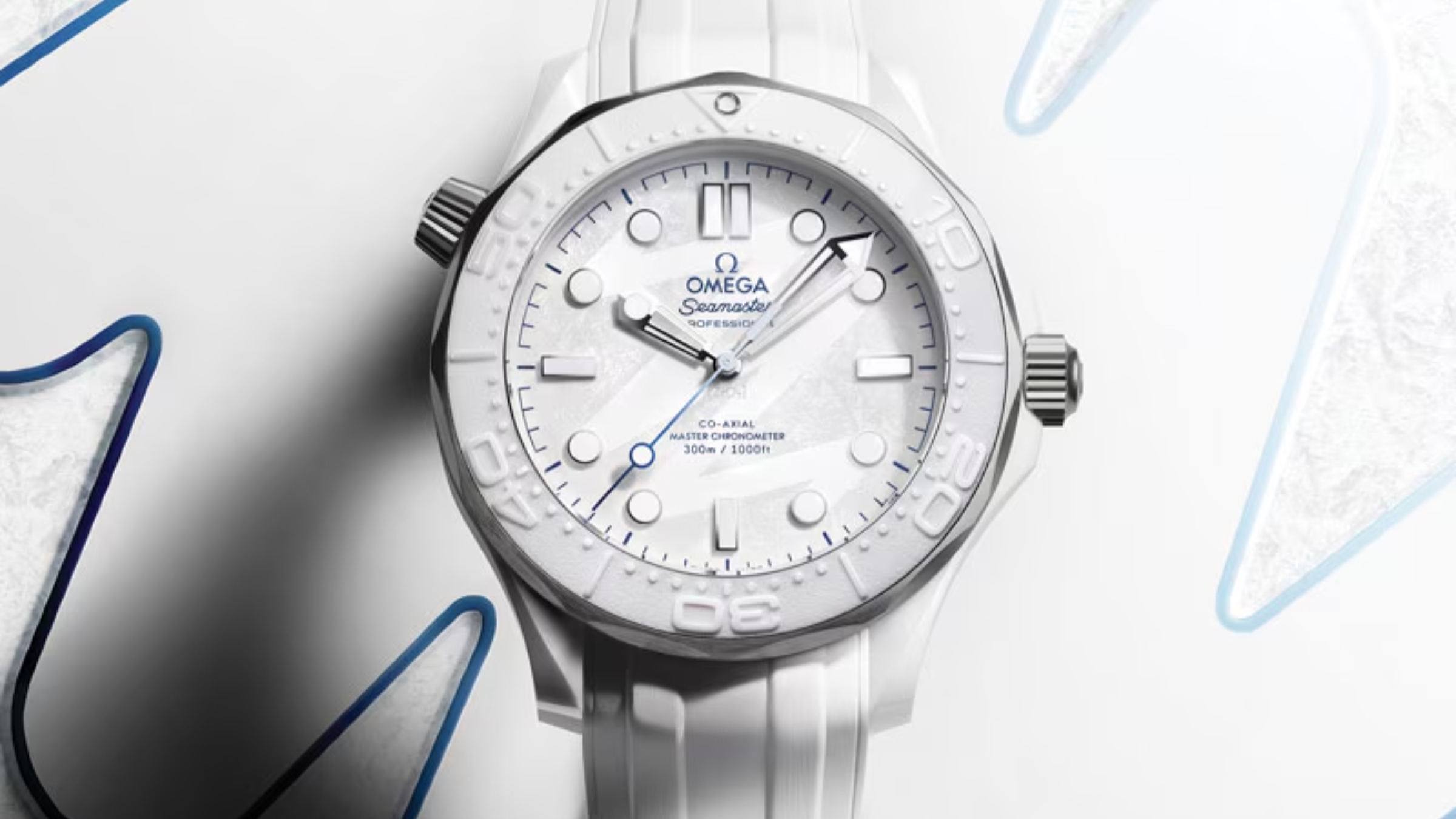 This Crisp New Omega Seamaster Is An Iced-Out Beauty