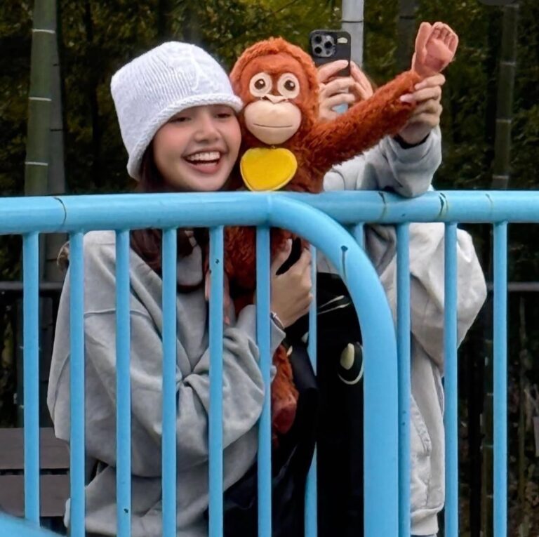 Lisa Visits Viral Monkey “Punch” in Japan, Shares Adorable Moment on Instagram