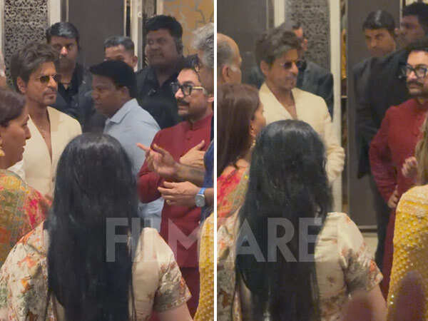 Pics: Shah Rukh Khan and Aamir Khans Reunion at Arjun Tendulkars Wedding Sets The Internet on Fire
