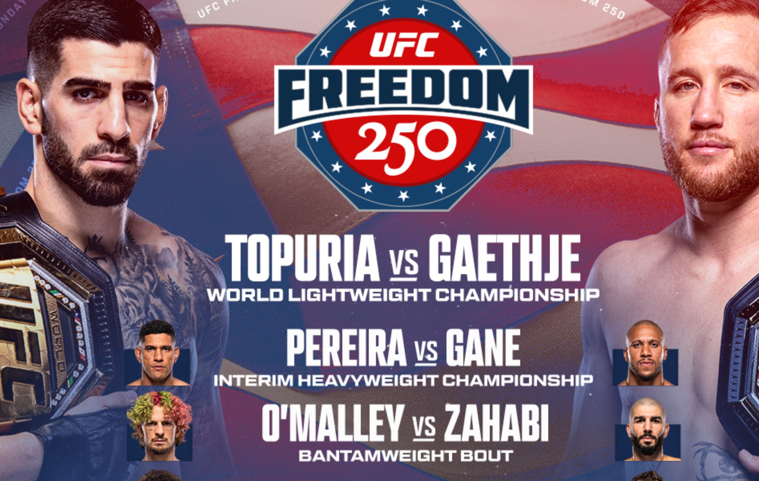 Ilia Topuria Vs. Justin Gaethje, Alex Pereira Vs. Ciryl Gane To Headline UFC White House Card